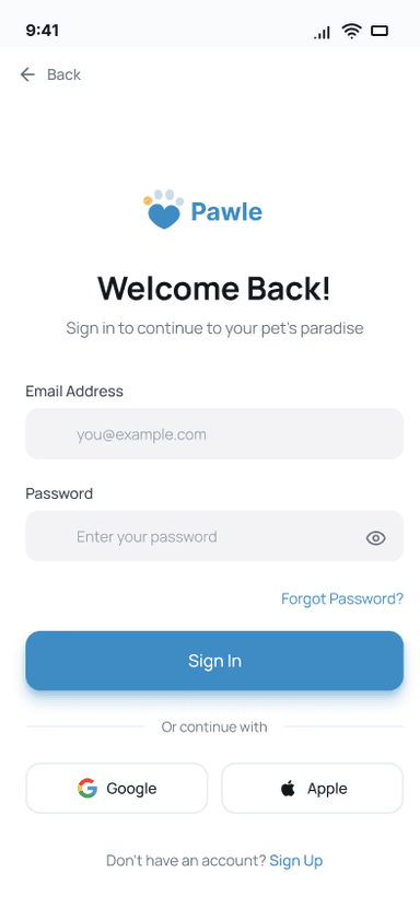 Pawle — First Impression screen 3