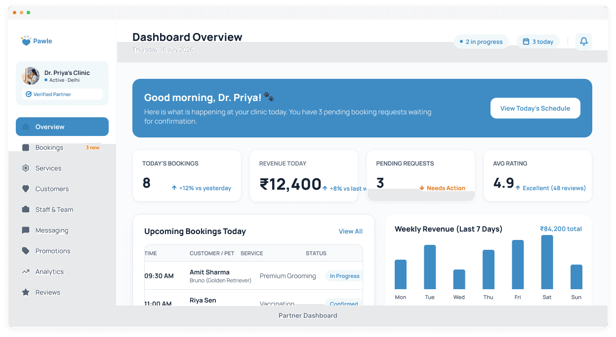 Pawle web — Partner Dashboard