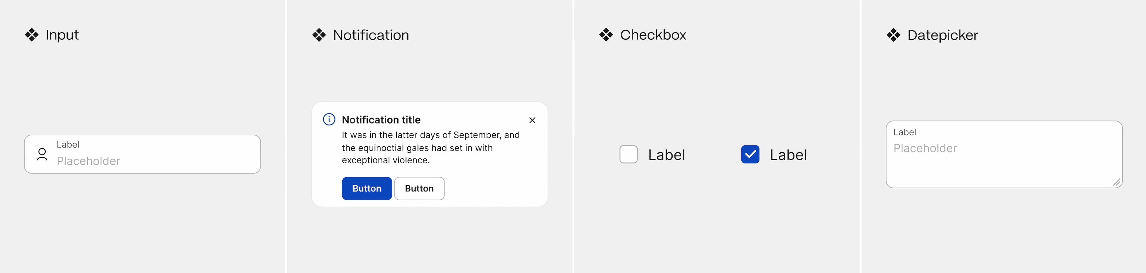 Wiser design system — component library overview